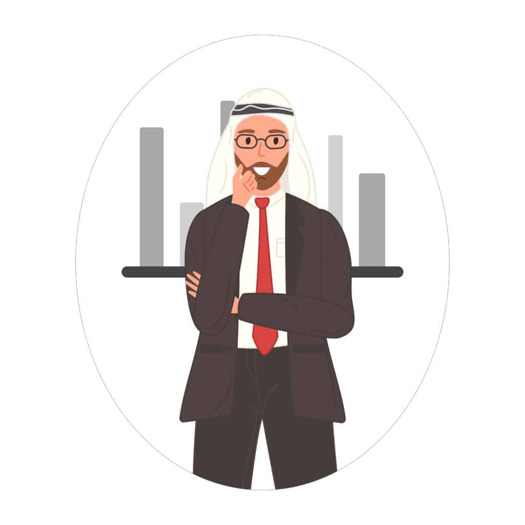 arab businessman standing with arms crossed